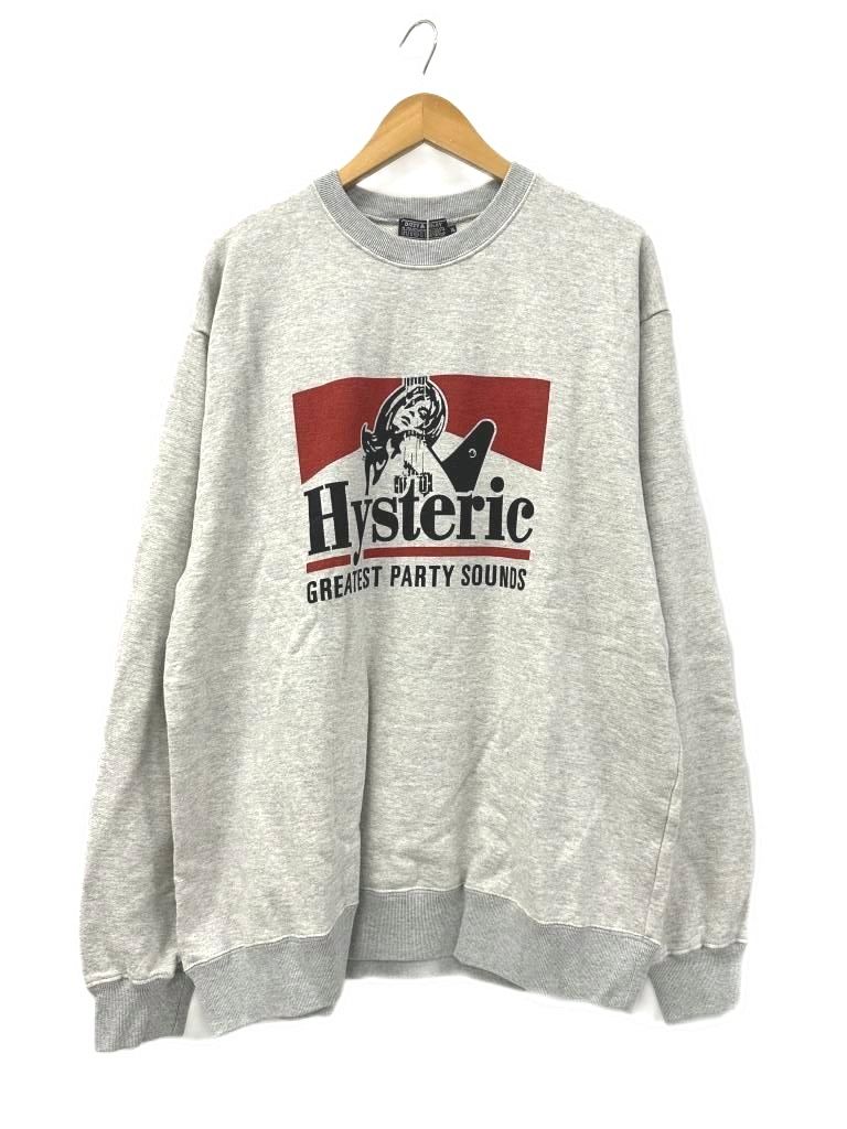 ヒステリックグラマー HYSTERIC GLAMOUR 26SS GREATEST PARTY SOUND SWEATSHIRT ガール ロゴ プリント スウェット シャツ トレーナー 02261CS05 XL グレー ブランド古着ベクトル 中古■260903