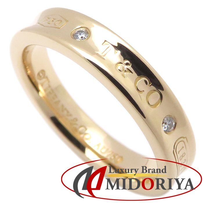 TIFFANY&Co. ティファニー 1837 ナローリング ダイヤモンド 指輪 13.5号 K18YG イエローゴールド/295901【中古】【BJ】