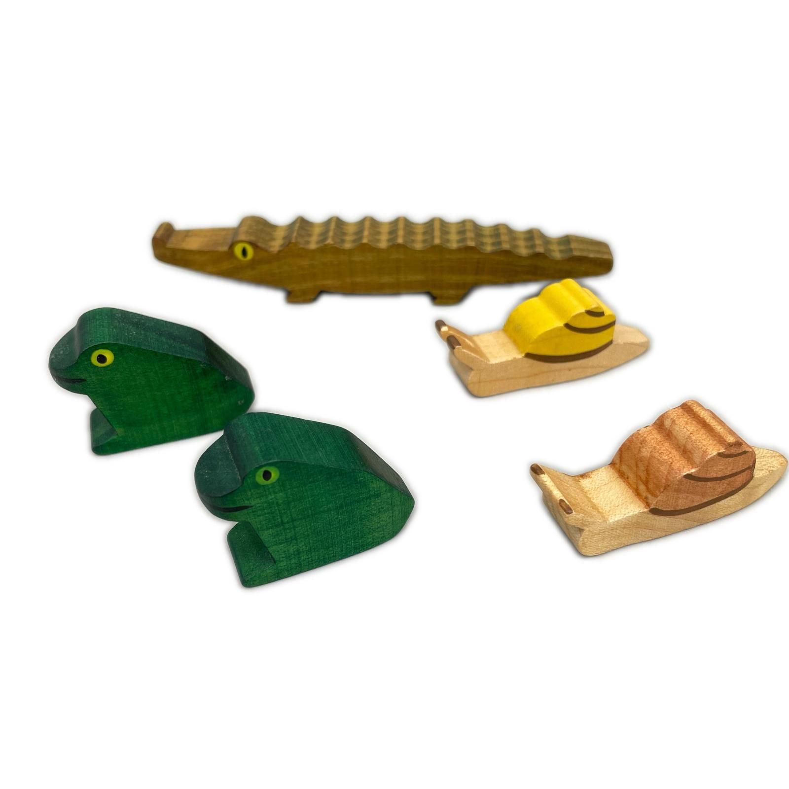 SPIEL FORM スピールフォーム 木製玩具 ワニ カエル カタツムリ まとめ5点セット 9,910円