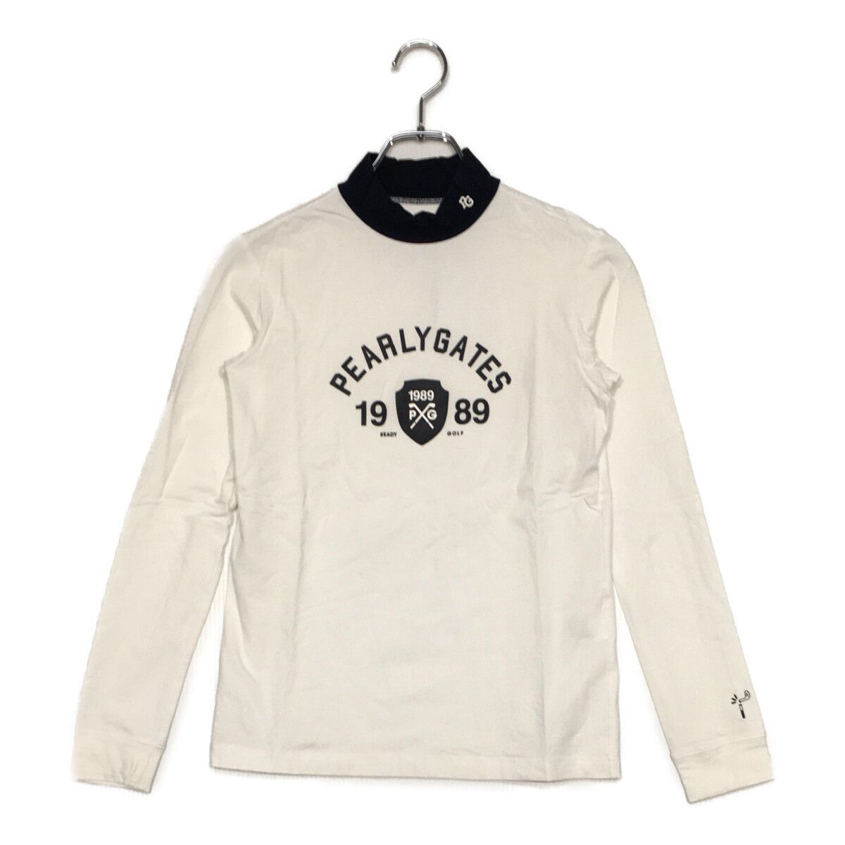 中古 レディース パーリーゲイツ PEARLY GATES 長袖シャツ 1(M) 白 ホワイト モックネック