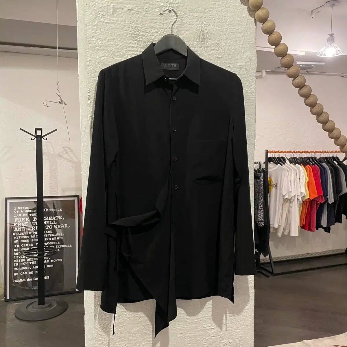 YOHJI YAMAMOTO ヨウジヤマモト ドレープ レイヤード シャツ 33,769円