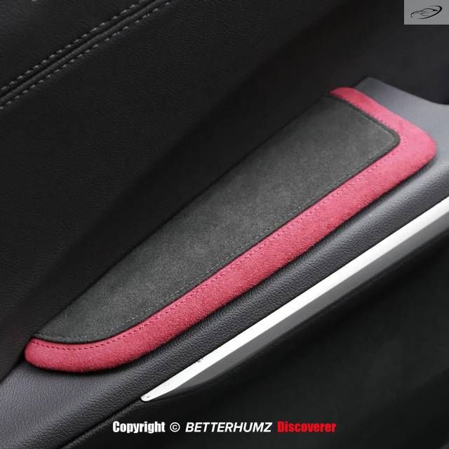 BMW E90 F30 F32 G20 3シリーズ F10 F07 G13 X4 スポーツ用カンターラ製カーアームレストパッドドアハンドルマットインテリアアクセサリー