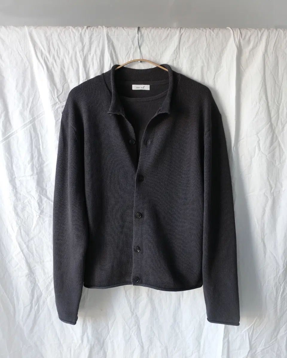 (4)シーソルト ループヘム カーディガン チャコール 新品 27,052円
