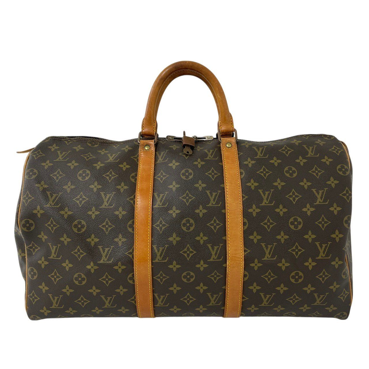 LOUIS VUITTON/ルイ ヴィトン/M41426/キーポル50/モノグラム/ボストンバッグ/旅行鞄/鍵 パドロック付/ブランド/メンズ/レディース/RS2991