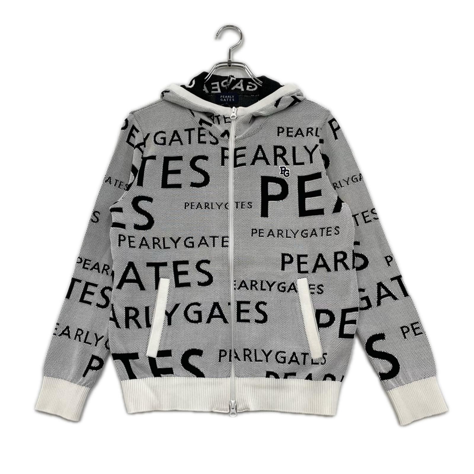 中古 レディース パーリーゲイツ PEARLY GATES フルジップアウター 2(L) ホワイト ロゴ総柄
