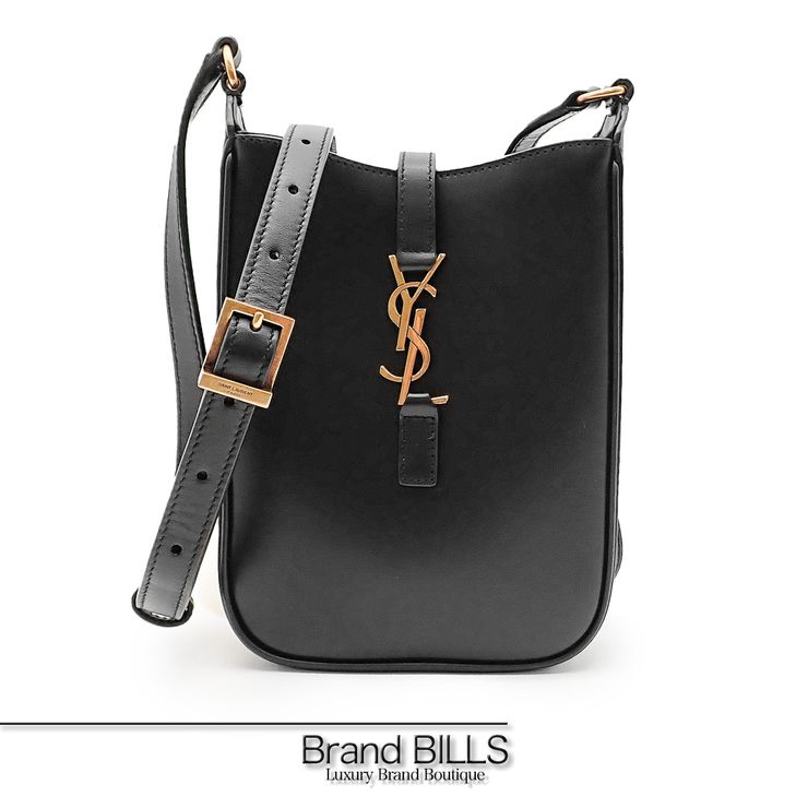 未使用品 SAINT LAURENT サンローラン ミニ バーティカル ショルダーバッグ 735214 カーフ ブラック レディース