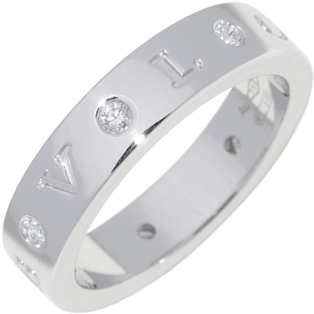 ブルガリ 指輪 K18WG ダイヤ7P(0.20ct) ローマンソルベ リング 354002