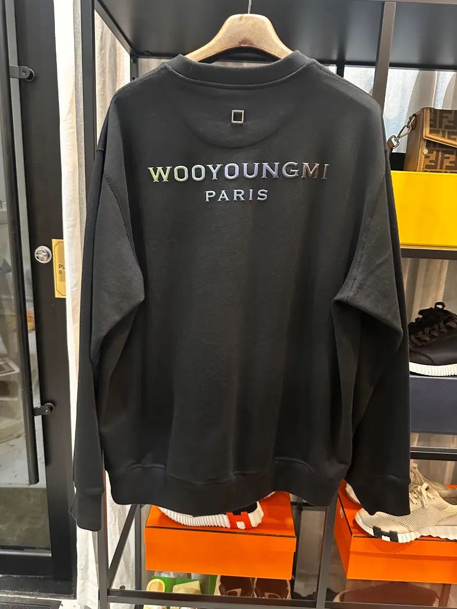 WOOYOUNGMI ウーヨンミ バックロゴ エンボス スウェット 52サイズ