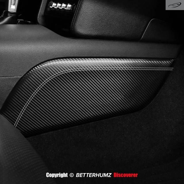カーボン フォード タング 2015-2023用 オートレッグパッド ニーサポートパネル センターコンソールトリムステッカー 車内アクセサリー 2個セ