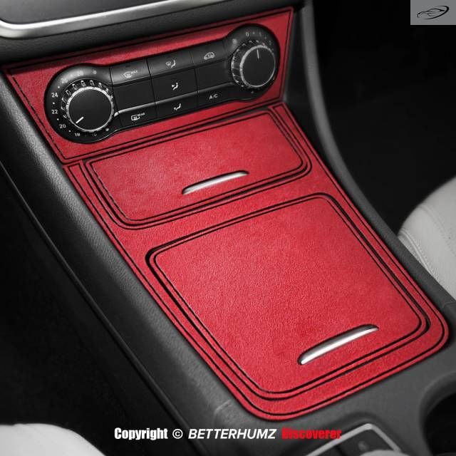 メルセW177 CLA GLA Aクラス用カンターラ製センターコンソールパネルインテリアトリムステッカーチューニングアクセサリー