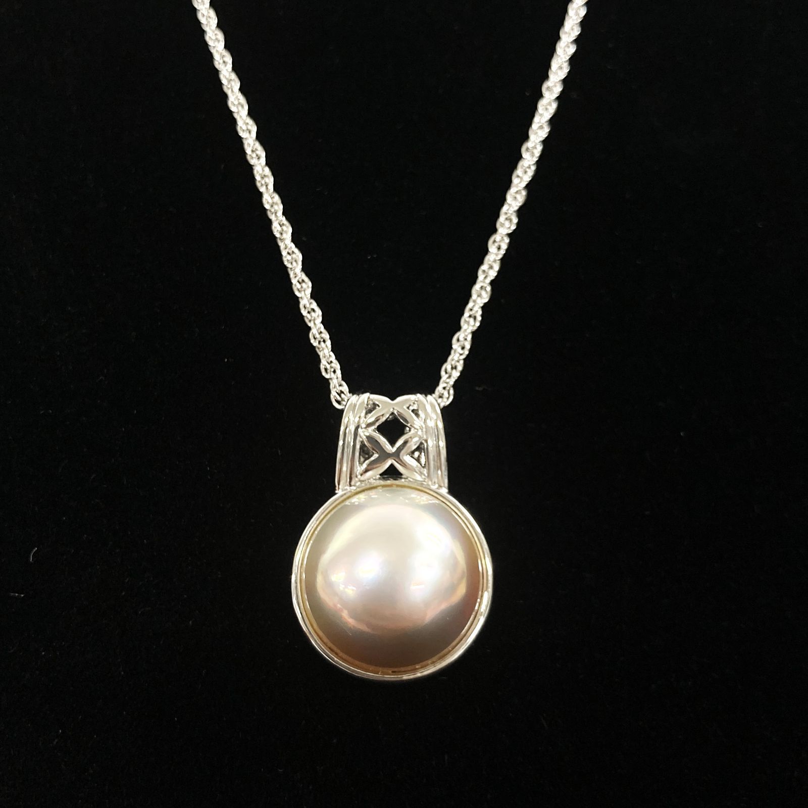 田崎 TASAKI マベパール ネックレス 1p 直径約14.9mm 真珠