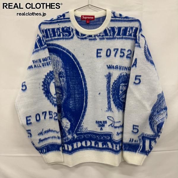 Supreme/シュプリーム【25SS】Money Sweater/マネー セーター/ニット/ホワイト/L