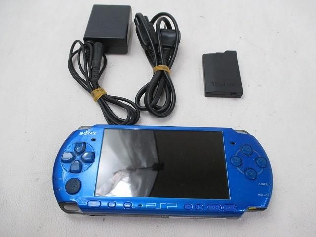 訳あり ゲーム PSP 本体 PSP3000 バイブラント・ブルー 充電器付き