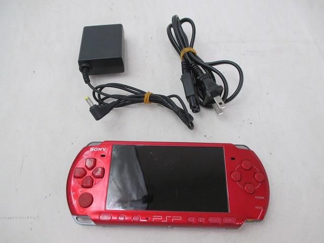 中古品 ゲーム PSP 本体 PSP3000 PSP-3000 レッド 動作品 本体のみ 充電器付き