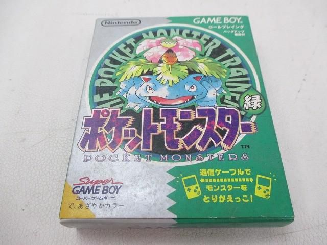 中古品 ゲーム ゲームボーイ ソフト ポケットモンスター 緑 箱説マップ付き