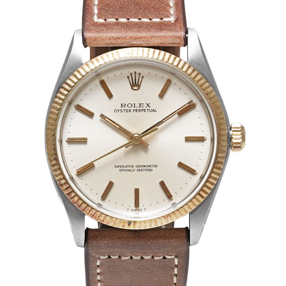 1967年前後 ROLEX オイスターパーペチュアル Ref.1005 アンティーク品 シルバー メンズ 腕時計 235,305円