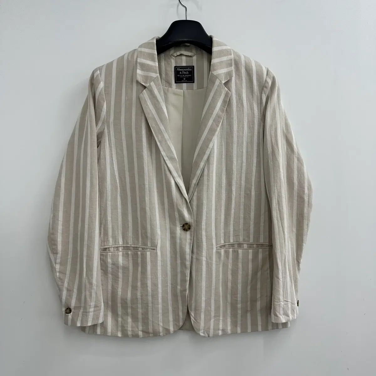 95 Abercrombie アバクロンビー レディース リネン ブレーザー ジャケット