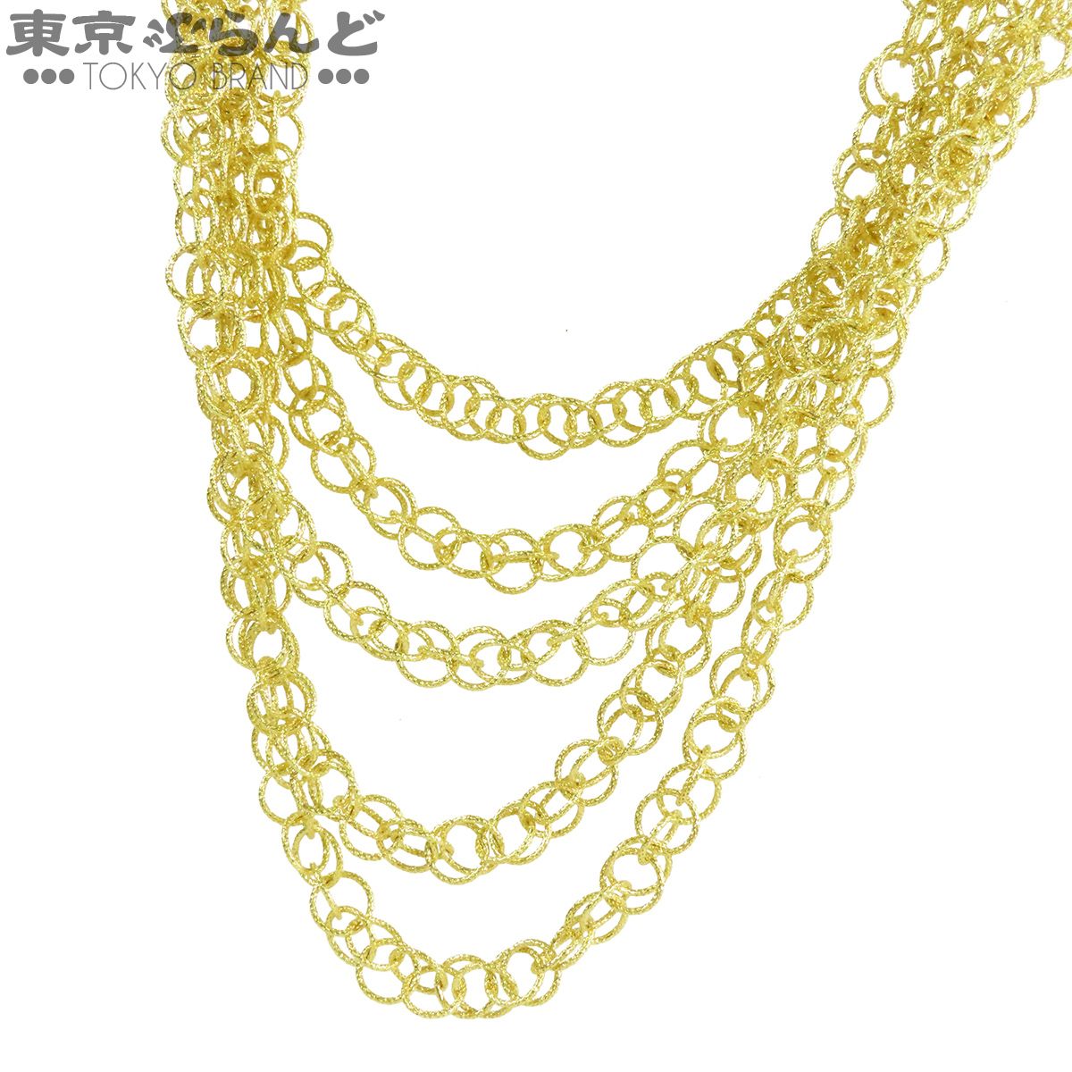 ジャンマリア ブチェラッティ GIANMARIA BUCCELLATI 和光 ハワイ ネックレス イエローゴールド K18YG 5連 レディース 101887051