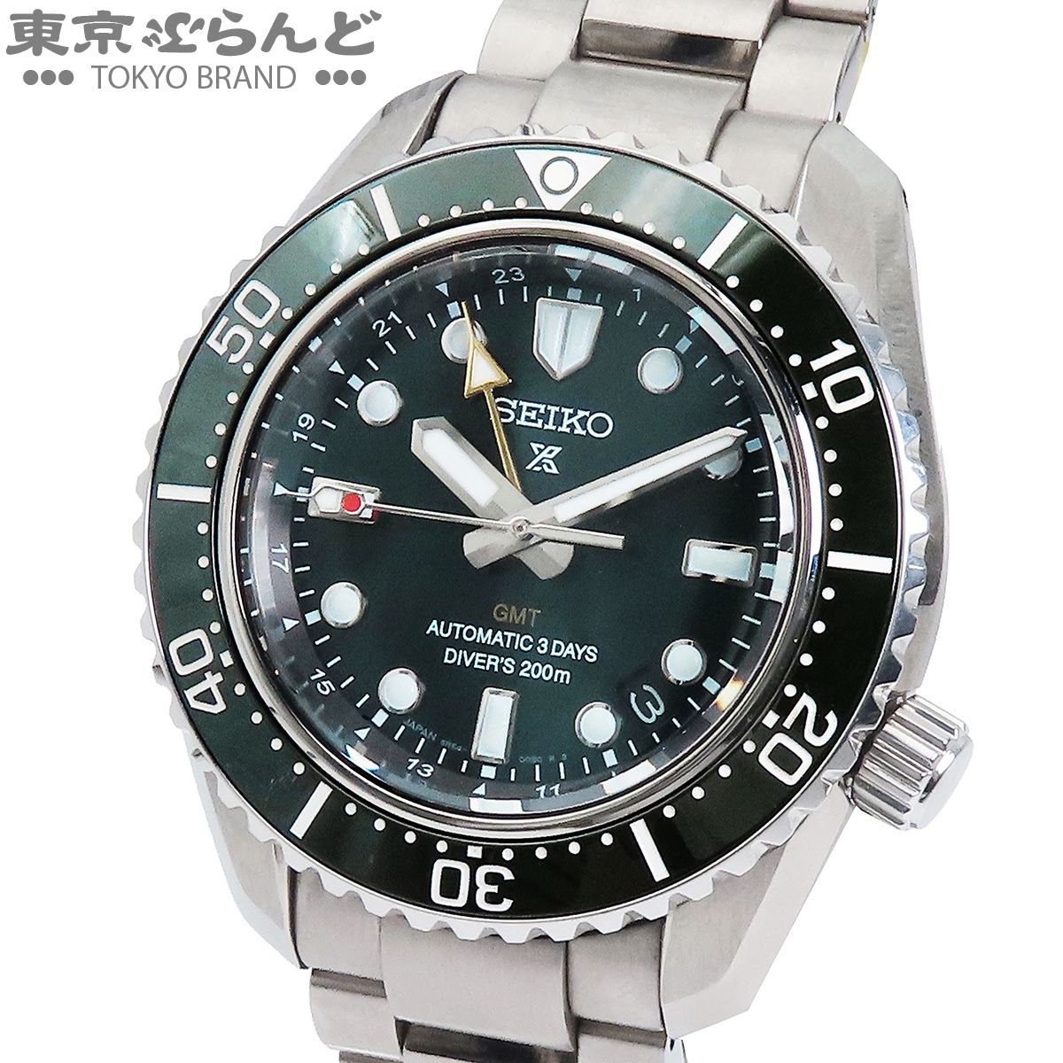 セイコー SEIKO プロスペックス SBEJ009 6R54-00D0 グリーン ステンレススチール ダイバーズ 1968 ヘリテージ GMT 腕時計 自動巻 101892027