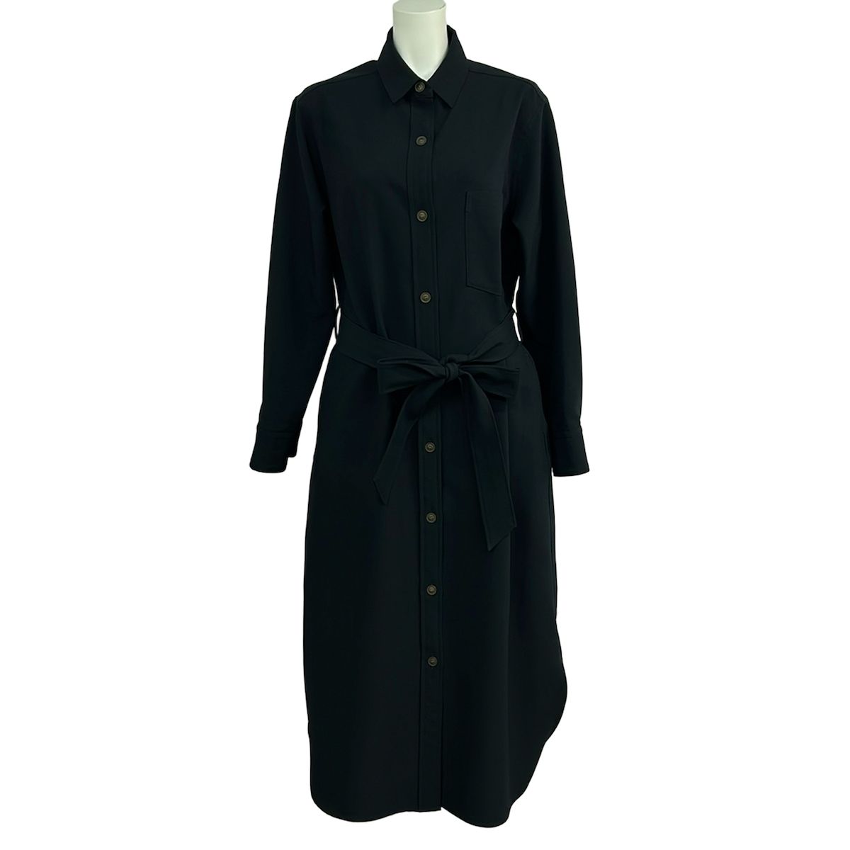 SOEJU(ソージュ) ワンピース サイズM レディース美品 - ダークネイビー レギュラーカラー/長袖/ロング/シャツワンピ