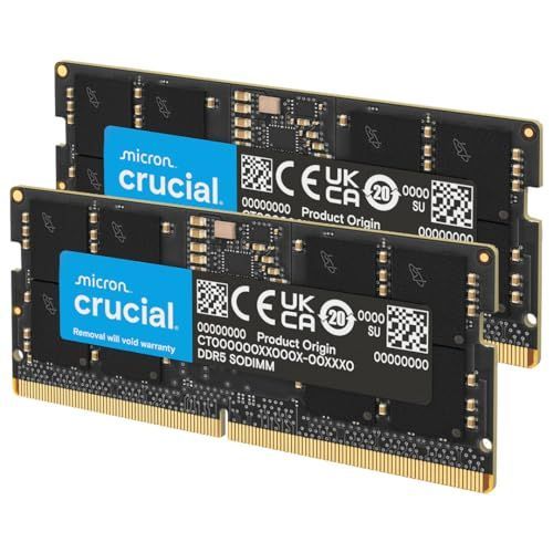 【即日発送】32GB crucial Kit(2x16GB)DDR5-5600 SODIMM CL46(16Gbit) CT2K16G56C46S5