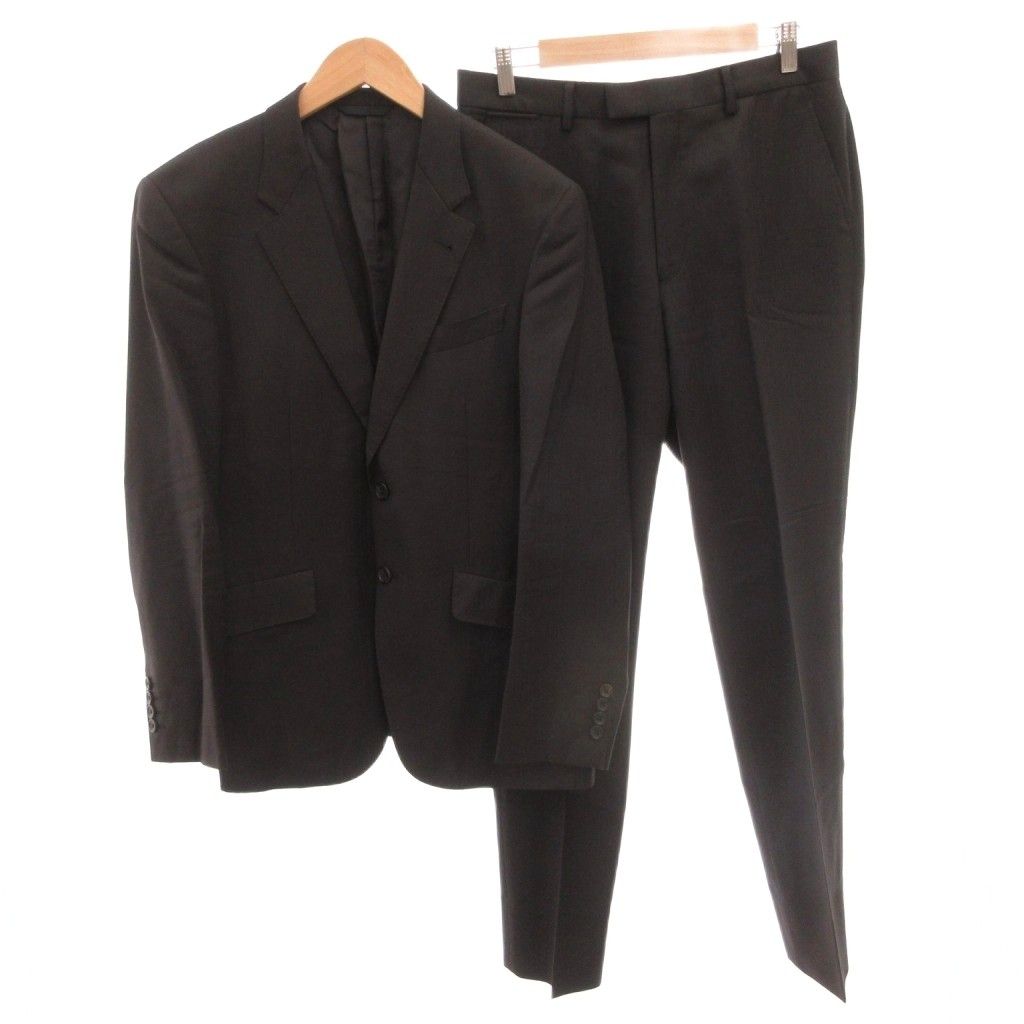 ポールスミスコレクション PAUL SMITH COLLECTION セットアップ スーツ シングル テーラードジャケット パンツ スラックス シャドーストライプ L 黒 ブラック /FF