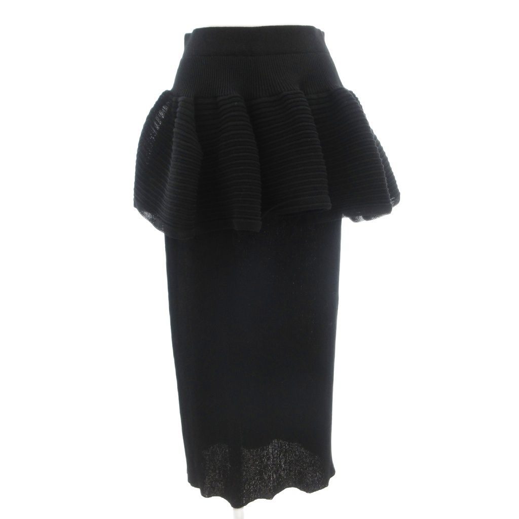シーエフシーエル CFCL 美品 TC ポッタリー レイヤード スカート TC POTTERY LAYERED SKIRT タイト イージー ロング マキシ フリル 1 黒 ブラック CF011KG088JM00 /GV