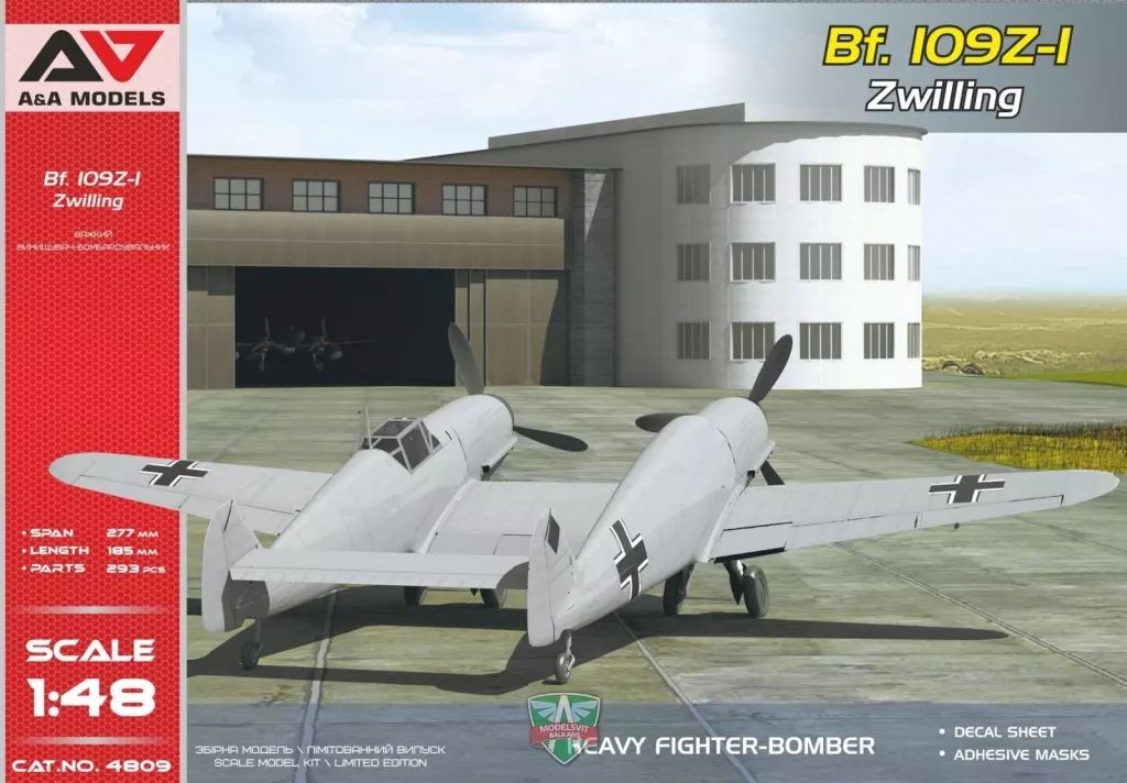 【新品】プラモデル 1/48 Bf109Z-1 ツヴィリング [MDVAAM4809]