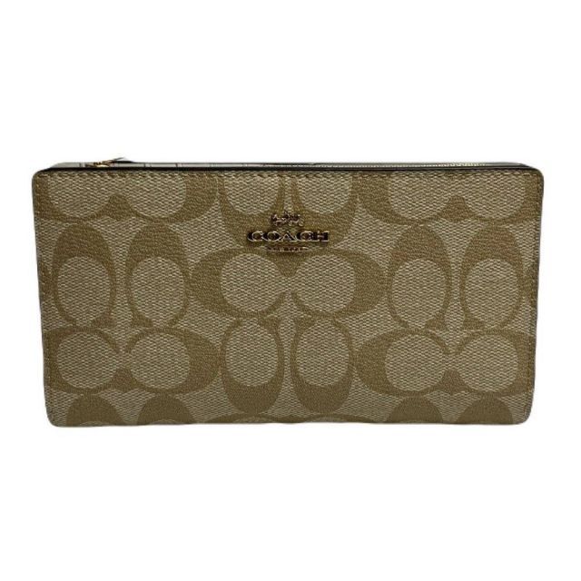 COACH コーチ シグネチャー スリム ジップ ウォレット 二つ折り長財布
