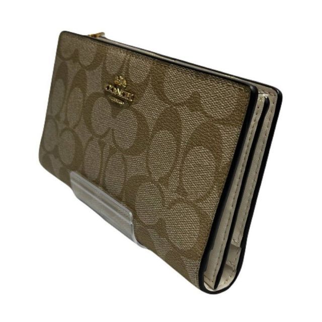 【新品】COACH 長財布 二つ折り財布 スリム シグネチャー C8714 COACH コーチ シグネチャー スリム ジップ ウォレット 二つ折り長財布