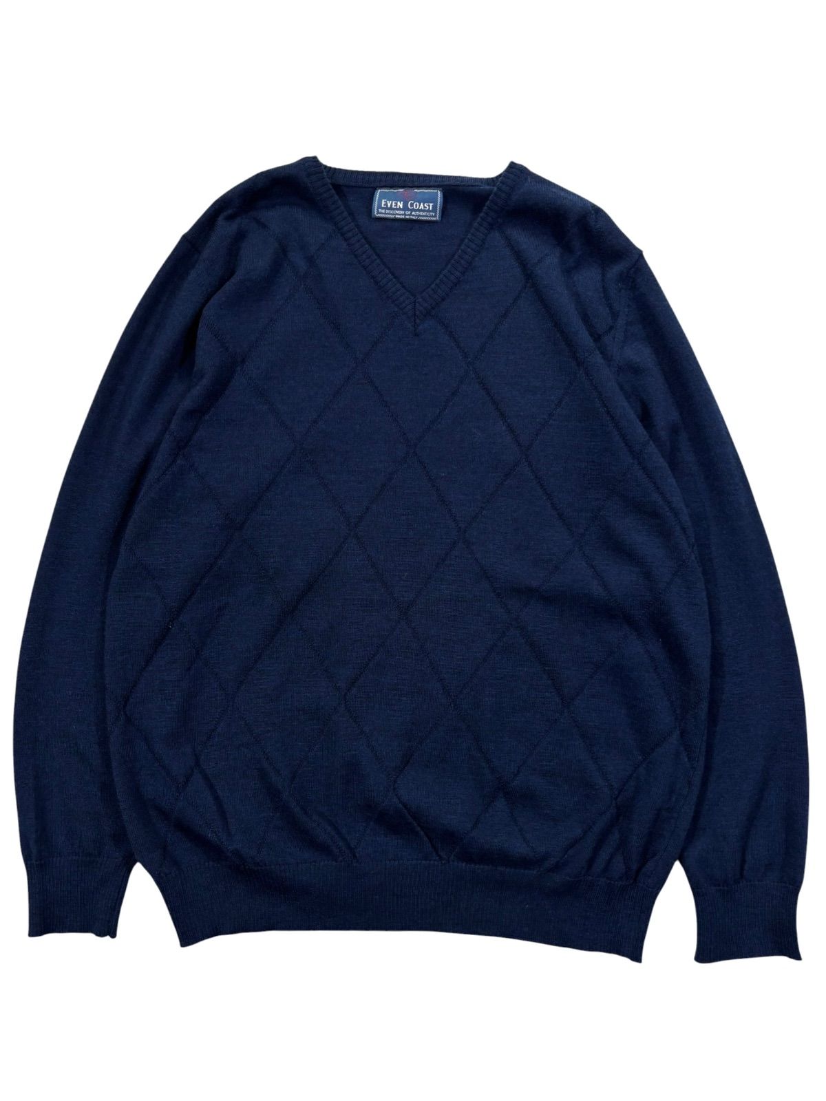 EVEN COAT Made in Italy Merino Wool V-neck Knit