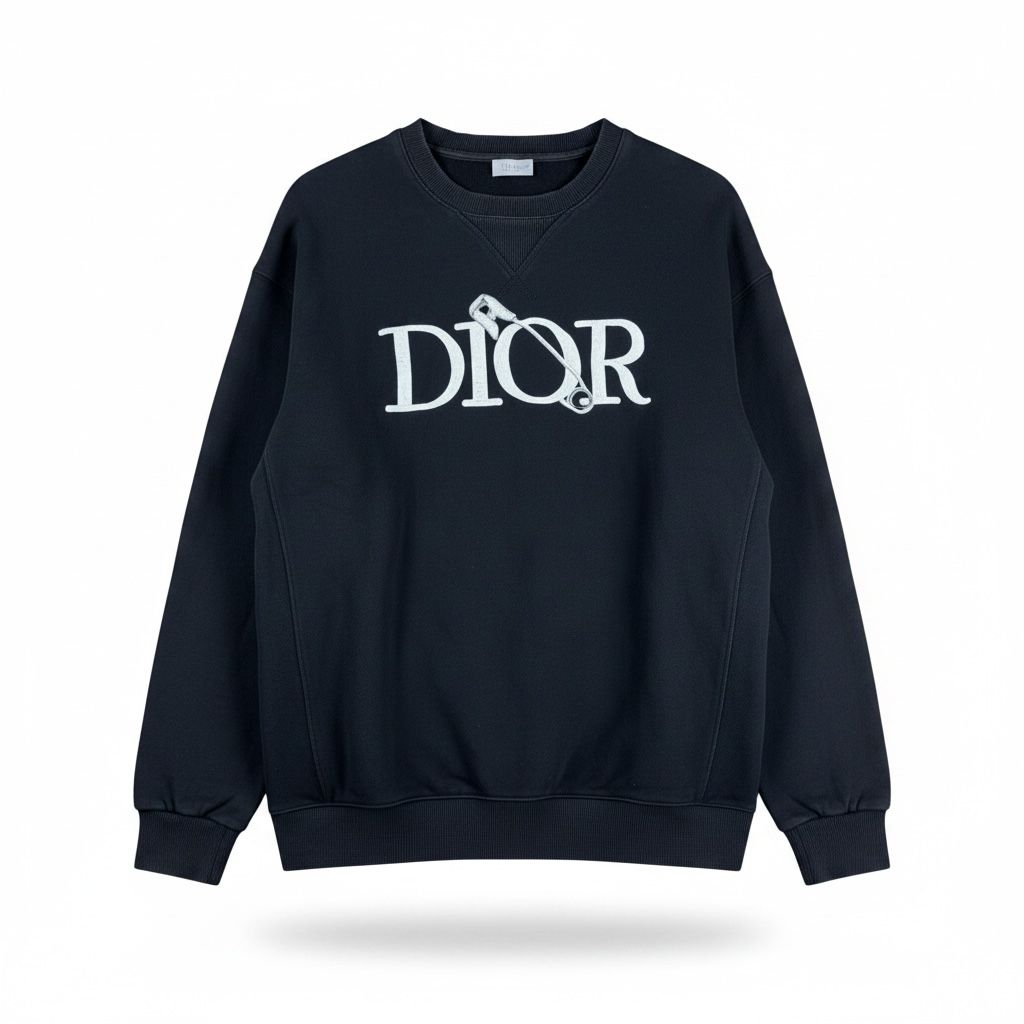 Christian Dior × Judy Blame Sweatshirt クリスチャンディオール×ジュディ・ブレイム 安全ピン クルーネック スウェットシャツ