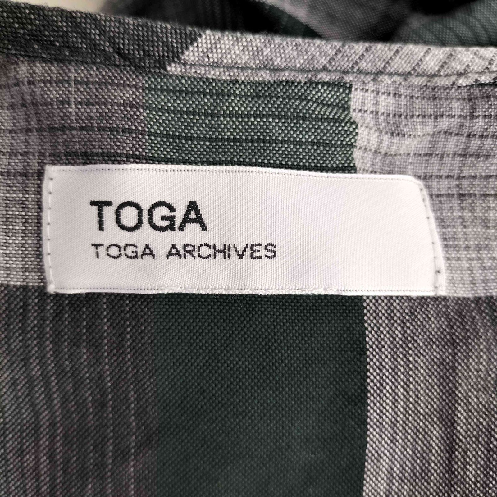 トーガアーカイブス TOGA ARCHIVES ノースリーブ オンブレチェック柄 レイヤードデザイン ワンピース レディース 表記無 トーガアーカイブス TOGA ARCHIVES ノースリーブ オンブレチェック柄 レイヤードデザイン ワンピース レディース 表記無