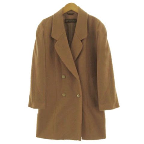 ロロピアーナ Loro Piana ピュアカシミヤダブルブレストコート カシミヤ100％ ブラウン 茶 S