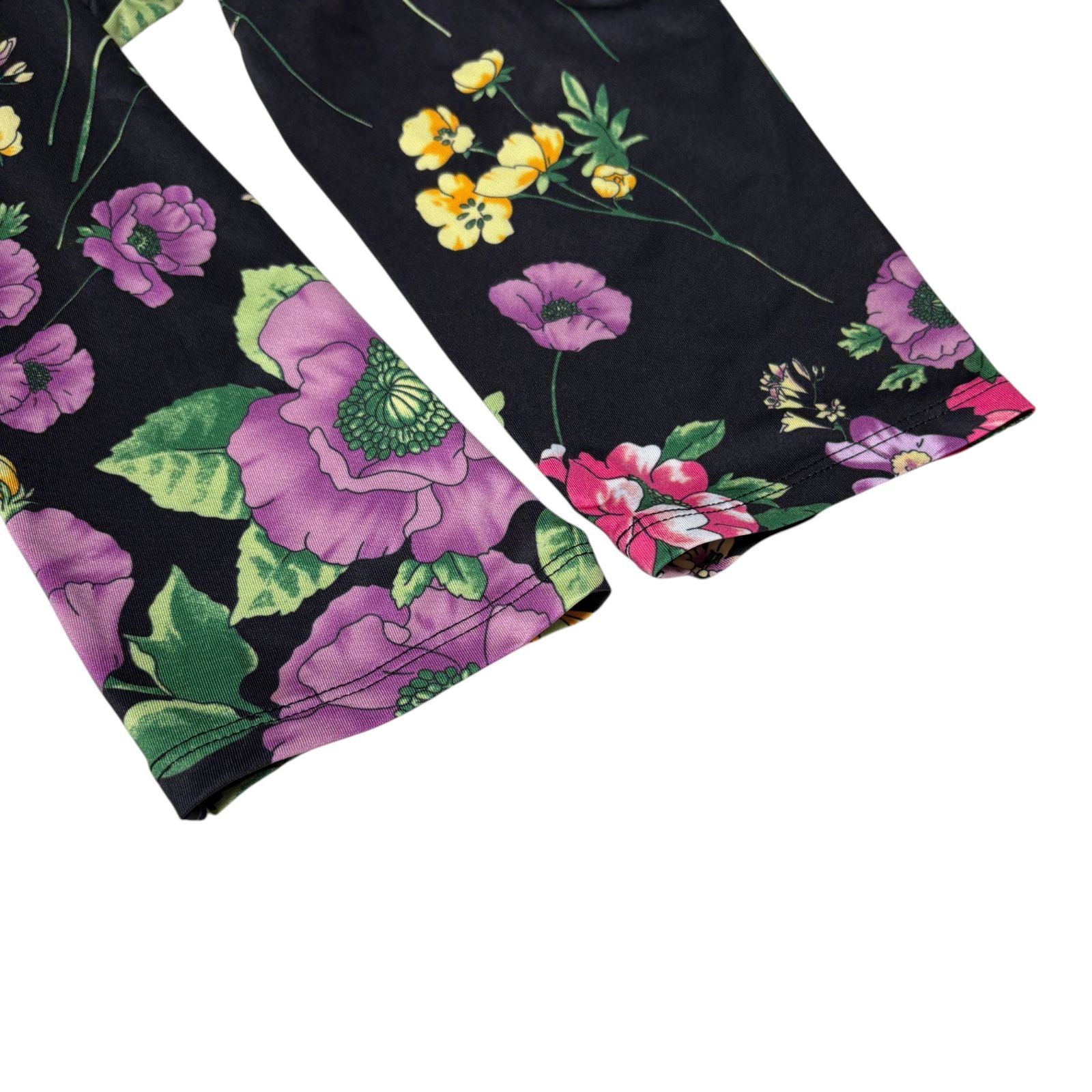 Super Beauty スーパービューティー ワンピース 42 XL ブラック 黒 花 