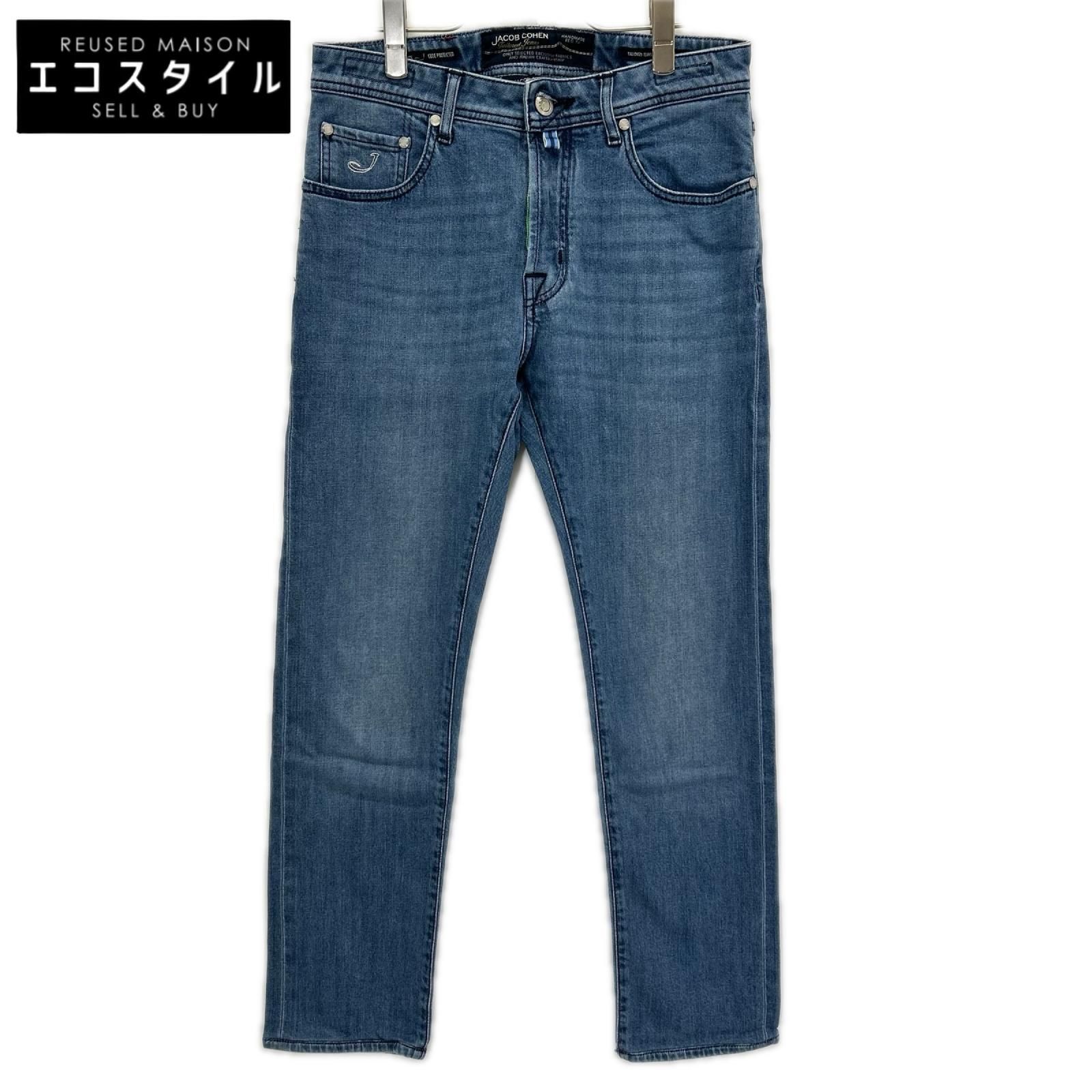 JACOB COHEN　ヤコブコーエン　J688 LIMTED COMF ブルー ボタンフライ デニム パンツ　30