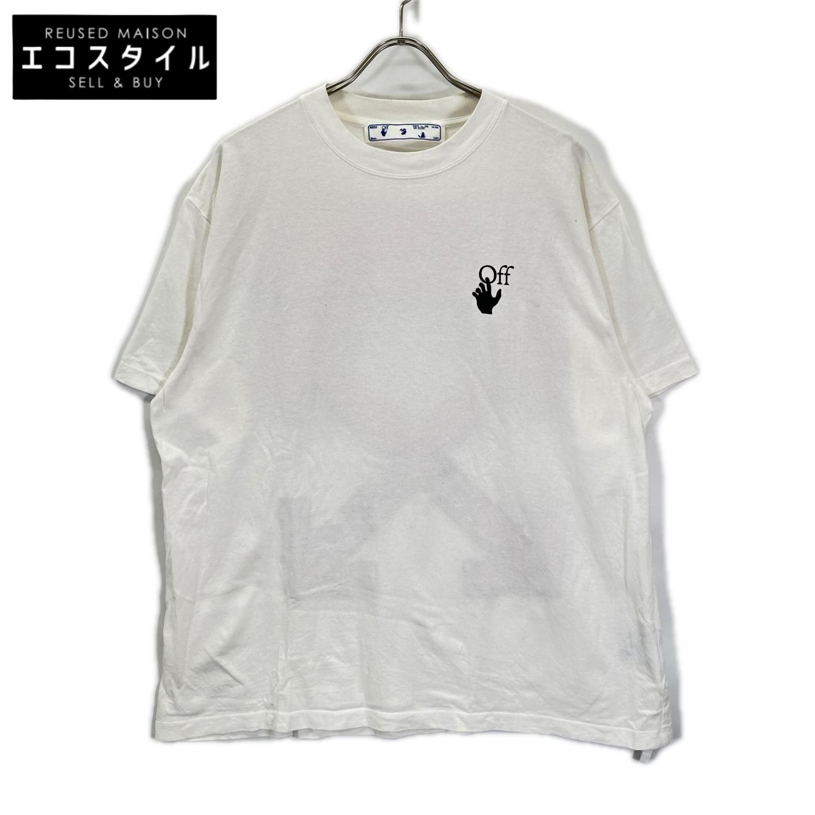 OFF-WHITE　オフホワイト　OMMA038R21JER002 ホワイト マーカーバックアローロゴプリント Tシャツ　XS