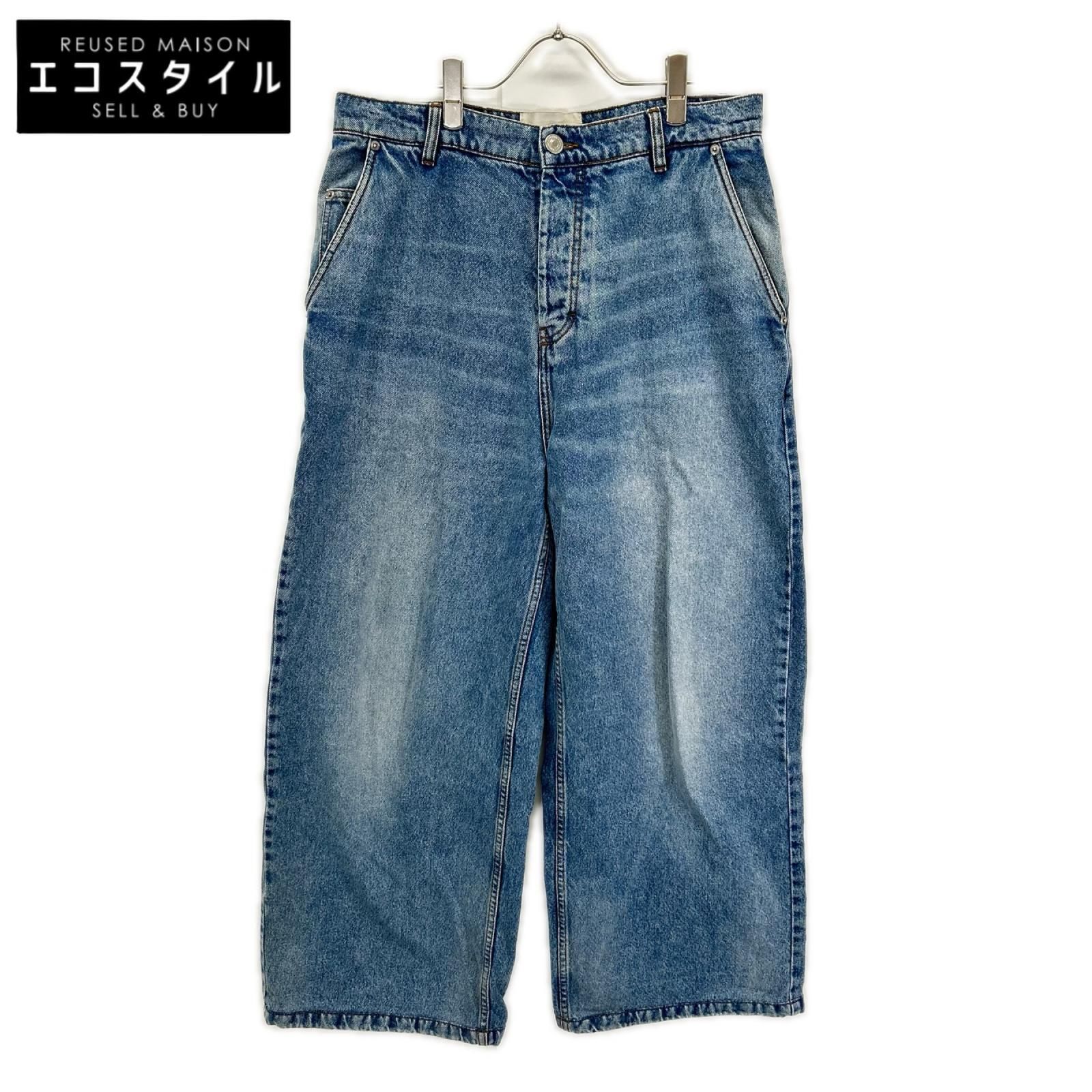 AMI Alexandre Mattiussi アミアレクサンドルマテュッシ ウォッシュブルー ワイドフィット デニム パンツ 32