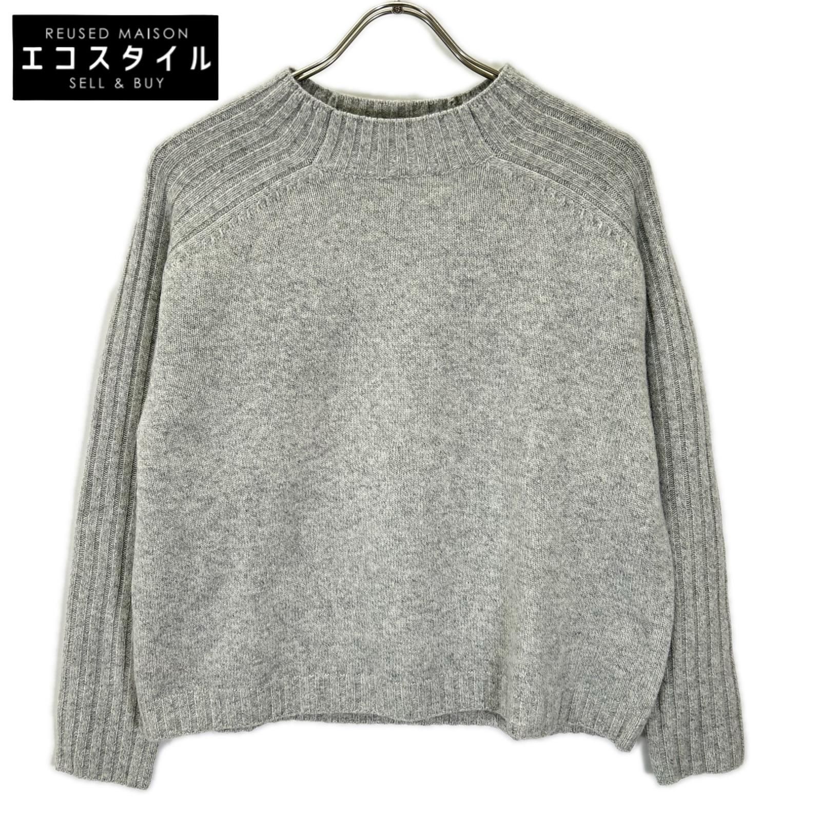 theory luxe　セオリーリュクス　24年製 グレー ウール カシミヤ混 MORBI JAY 長袖 ニットセーター　38