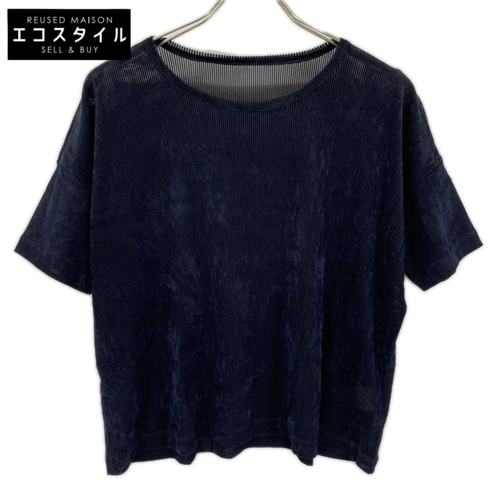 Y's　ワイズ　YP-T31-564 ネイビー NY TULLE DLOCKED ROUND NECK T　2