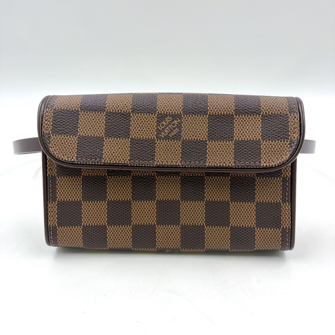 【新着】LOUIS VUITTON ポシェットフロランティーヌ ダミエエベヌ レザー PVC ブラウン ボディバッグ ゴールド N51856