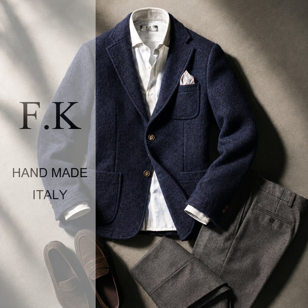 Pre-Fall●dp082●M●L●選択可●フィレンツェの街着ブランド●こなれた大人の装い●ウール混ニットジャケット●イタリア製