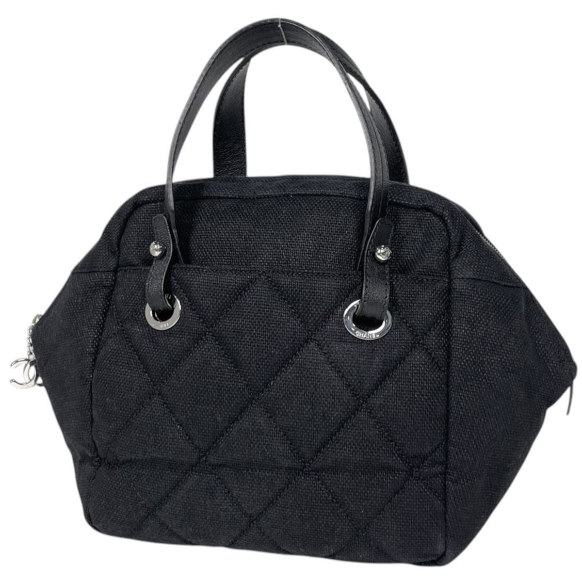 シャネル CHANEL ハンドバッグ ココマーク ファブリック ブラック レディース 【中古】