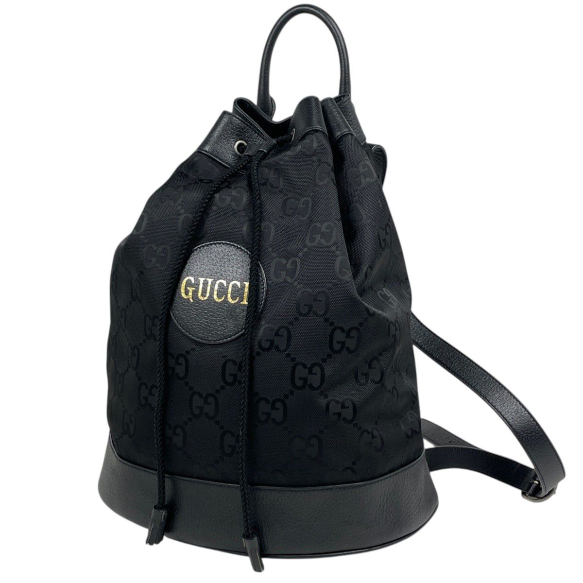 グッチ GUCCI リュック グッチ オフ ザ グリッド 巾着型 ナイロン ブラック 625862 レディース 【中古】
