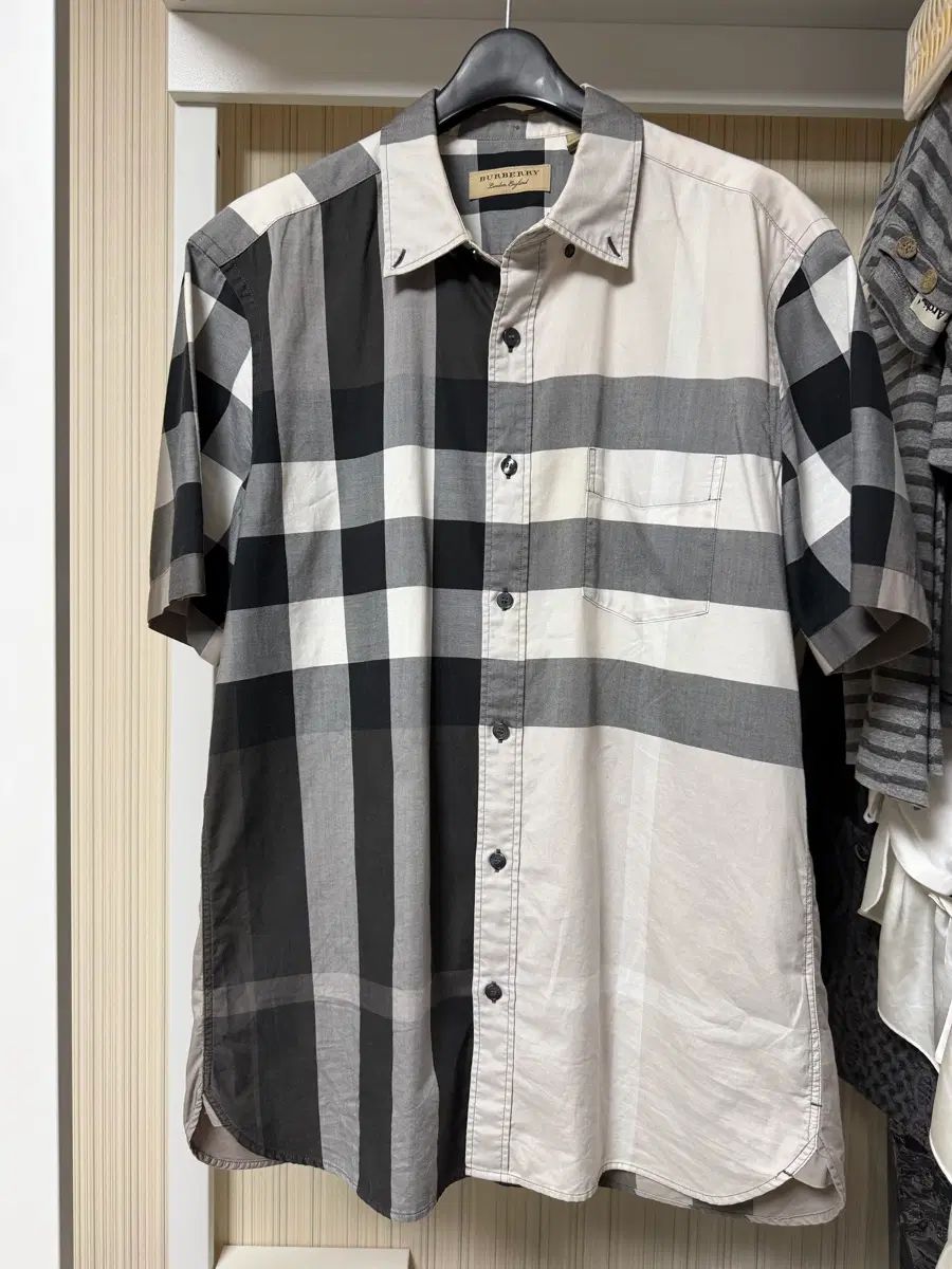 正規品) バーバリー チェック コットン 半袖 シャツ L(100)