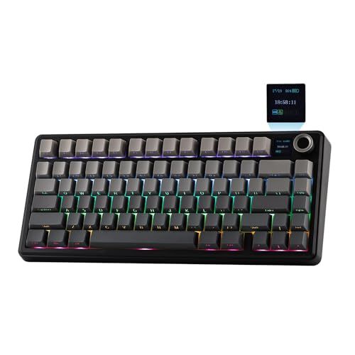 EPOMAKER X AULA F75 MAX トライモードワイヤレスゲーミングキーボード TFTスクリーン ノブ ホットスワップ対応 Ju