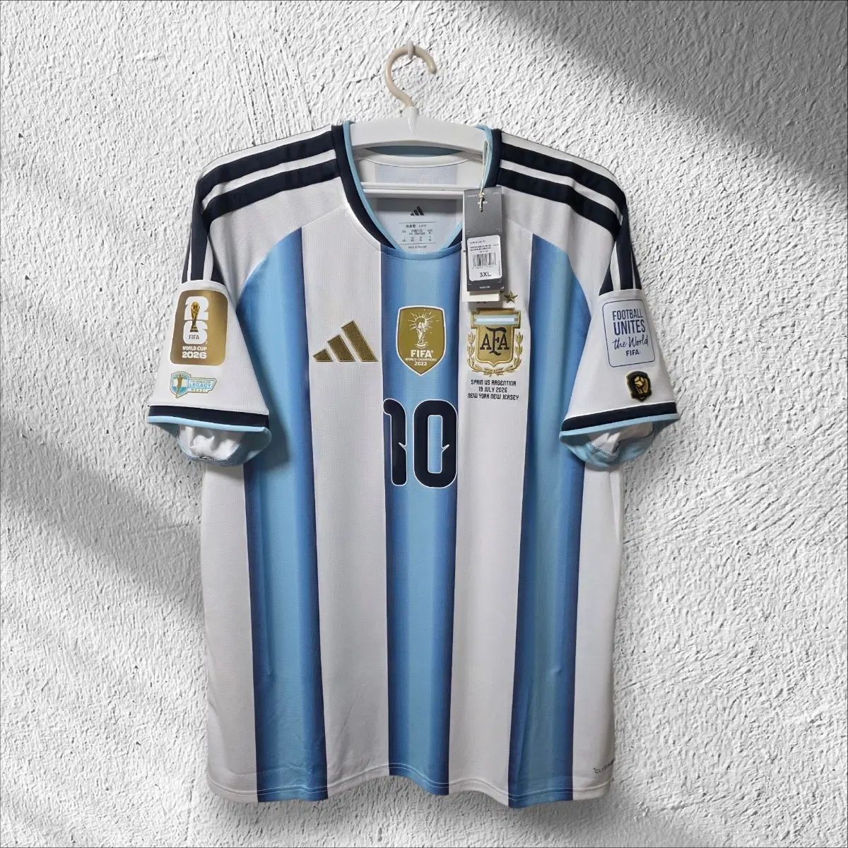 アルゼンチン 26-28 HOME メッシ Tシャツ 韓国国内 3XL