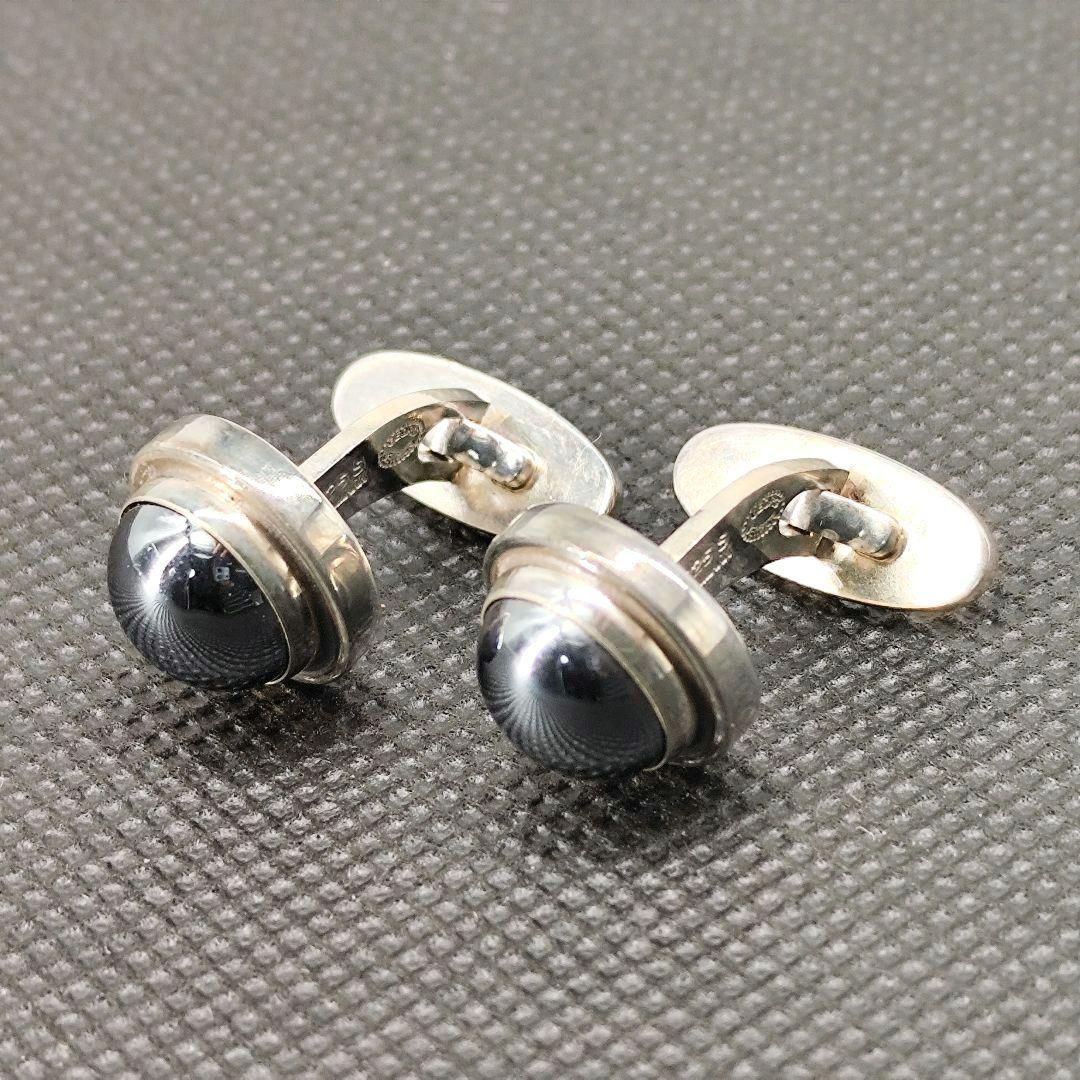27594✨️ジョージジェンセン ヘマタイトカフス カフリンクス シルバー
