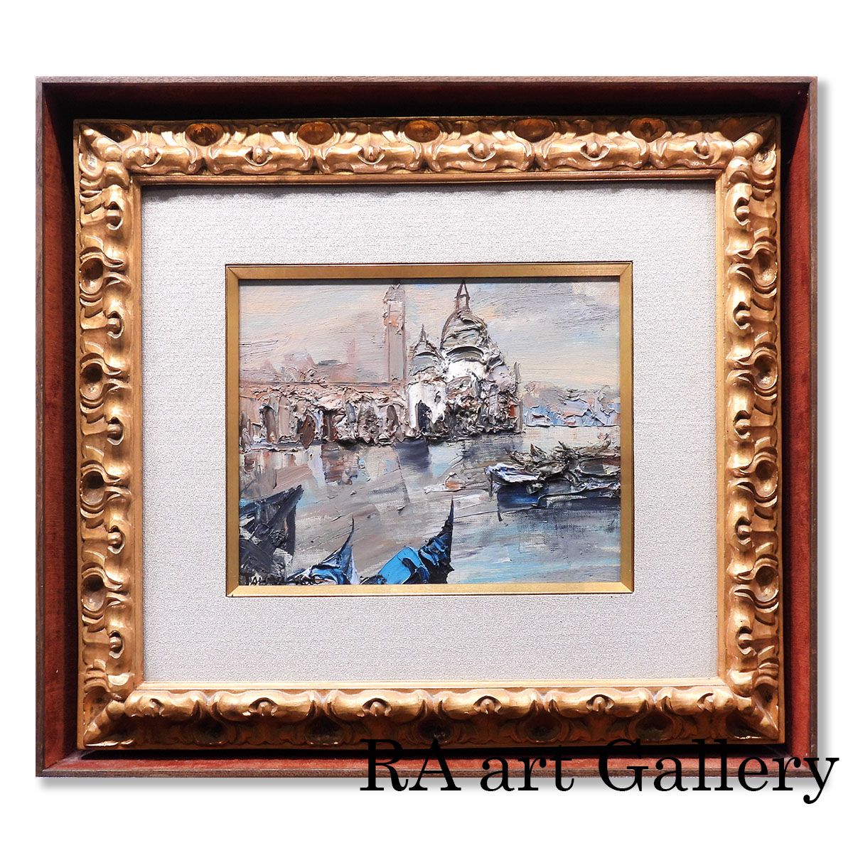 絵画 鶴岡義雄 ヴェニス 油絵3号 風景画 原画 油彩 直筆 アート 壁掛 インテリア イタリア ベネチア 美術館所蔵 解説 真作保証 価格相談可 42,250円