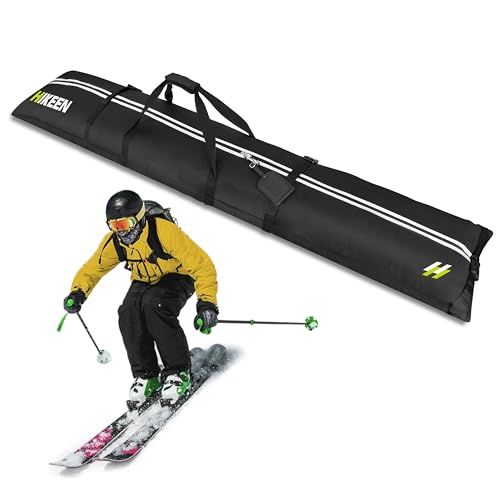 Hikeen スキーバッグ スキー荷物バッグ 用品ボックス 厚手ケース パッド入りスノーボード 600D防水生地 拡張可能 長さ調節可能 防水ウィンタースポーツ用品ケース スノーボード ケース（最大210cm）ym 839fcb15 6,386円